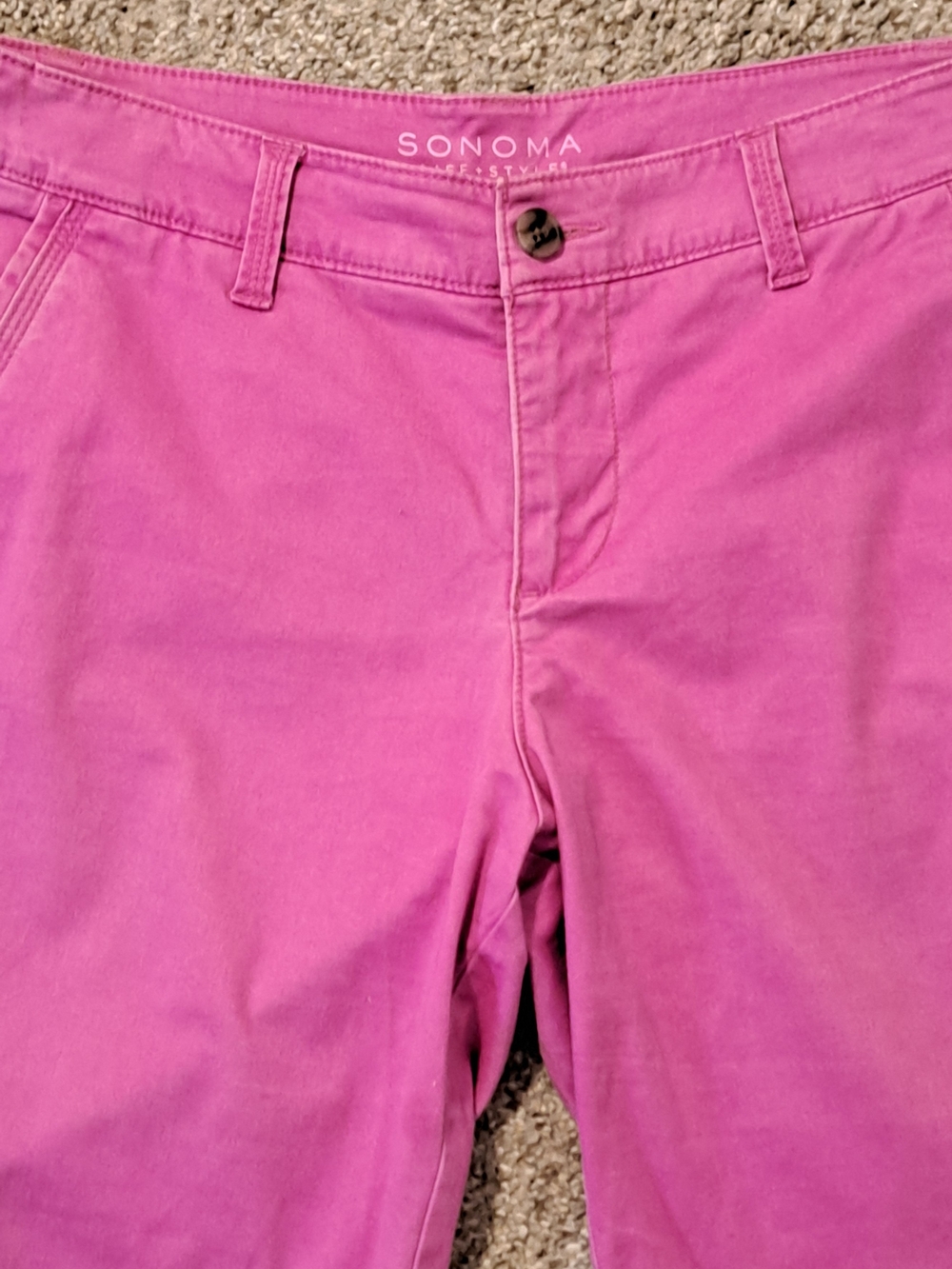Sonoma Pink High Waist Women’s Shorts Misses Size 10 - Picture 4 of 7